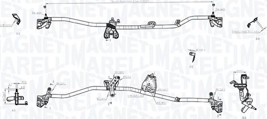 Magneti Marelli 085570704010 - Stiklu tīrītāja sviru un stiepņu sistēma autodraugiem.lv