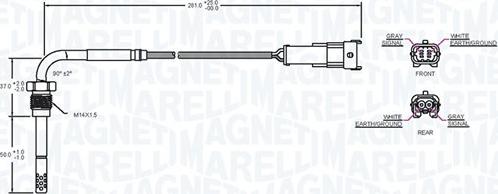 Magneti Marelli 172000047010 - Devējs, Izplūdes gāzu temperatūra autodraugiem.lv