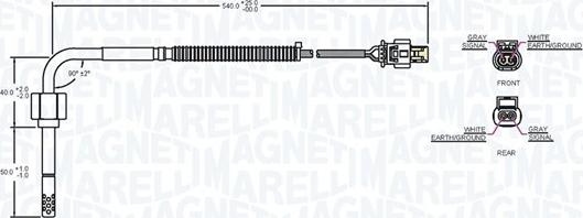 Magneti Marelli 172000023010 - Devējs, Izplūdes gāzu temperatūra autodraugiem.lv