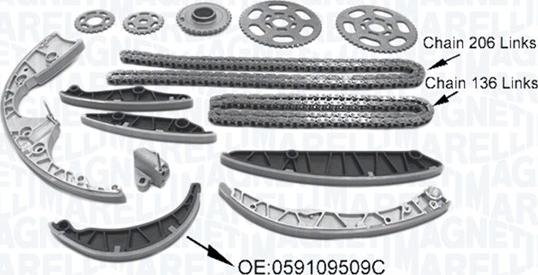 Magneti Marelli 341500001590 - Sadales vārpstas piedziņas ķēdes komplekts autodraugiem.lv