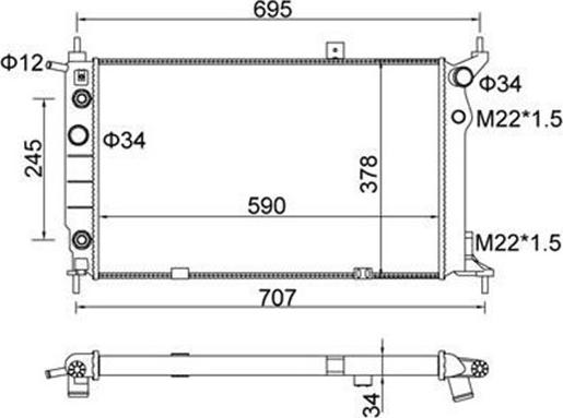 Magneti Marelli 359000391360 - Radiators, Motora dzesēšanas sistēma autodraugiem.lv