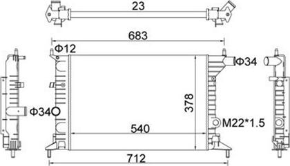 Magneti Marelli 359000300180 - Radiators, Motora dzesēšanas sistēma autodraugiem.lv