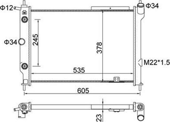 Magneti Marelli 359000301330 - Radiators, Motora dzesēšanas sistēma autodraugiem.lv