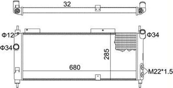 Magneti Marelli 359000301250 - Radiators, Motora dzesēšanas sistēma autodraugiem.lv