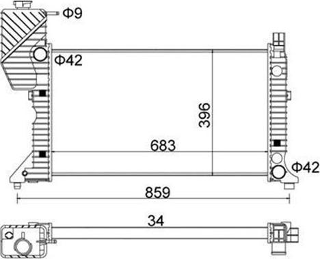 Magneti Marelli 359000391700 - Radiators, Motora dzesēšanas sistēma autodraugiem.lv