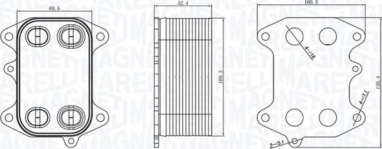 Magneti Marelli 350300003300 - Eļļas radiators, Motoreļļa autodraugiem.lv