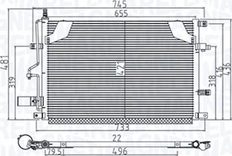 Magneti Marelli 350203914000 - Kondensators, Gaisa kond. sistēma autodraugiem.lv