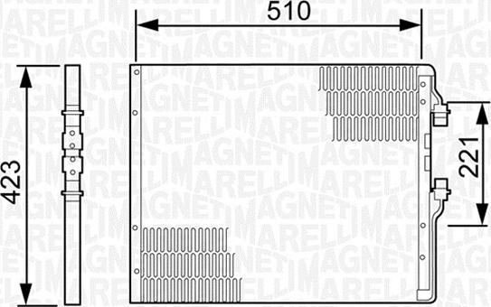 Magneti Marelli 350203499000 - Kondensators, Gaisa kond. sistēma autodraugiem.lv