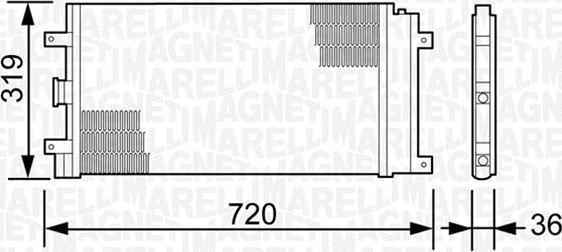 Magneti Marelli 350203496000 - Kondensators, Gaisa kond. sistēma autodraugiem.lv