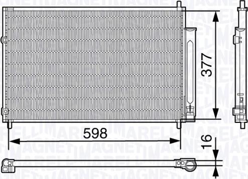 Magneti Marelli 350203677000 - Kondensators, Gaisa kond. sistēma autodraugiem.lv