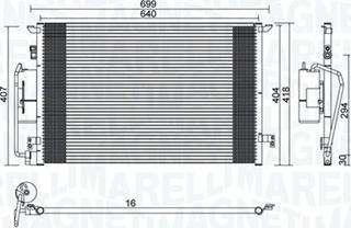 Magneti Marelli 350203892000 - Kondensators, Gaisa kond. sistēma autodraugiem.lv