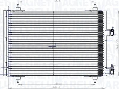 Magneti Marelli 350203849000 - Kondensators, Gaisa kond. sistēma autodraugiem.lv