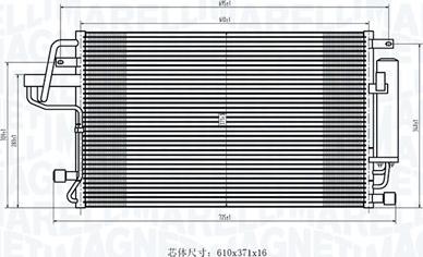 Magneti Marelli 350203843000 - Kondensators, Gaisa kond. sistēma autodraugiem.lv