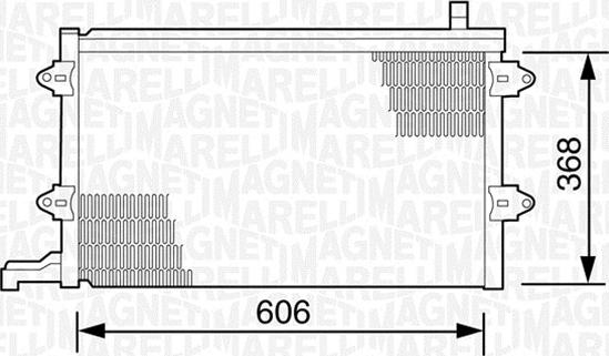 Magneti Marelli 350203243000 - Kondensators, Gaisa kond. sistēma autodraugiem.lv