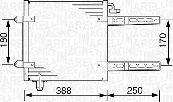 Magneti Marelli 350203237000 - Kondensators, Gaisa kond. sistēma autodraugiem.lv