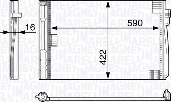 Magneti Marelli 350203704000 - Kondensators, Gaisa kond. sistēma autodraugiem.lv