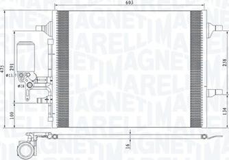 Magneti Marelli 350203789000 - Kondensators, Gaisa kond. sistēma autodraugiem.lv