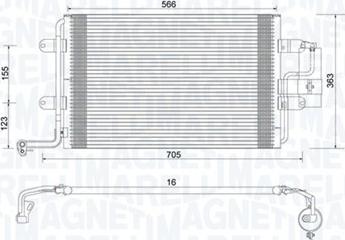 Magneti Marelli 350203735000 - Kondensators, Gaisa kond. sistēma autodraugiem.lv