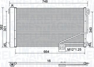 Magneti Marelli 350203738000 - Kondensators, Gaisa kond. sistēma autodraugiem.lv