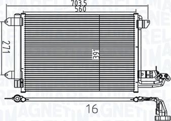 Magneti Marelli 350203737000 - Kondensators, Gaisa kond. sistēma autodraugiem.lv