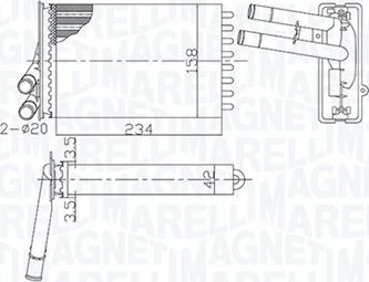 Magneti Marelli 350218462000 - Siltummainis, Salona apsilde autodraugiem.lv