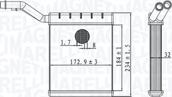 Magneti Marelli 350218480000 - Siltummainis, Salona apsilde autodraugiem.lv