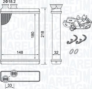 Magneti Marelli 350218515000 - Siltummainis, Salona apsilde autodraugiem.lv