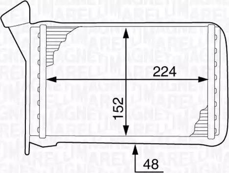 Magneti Marelli 350218343000 - Siltummainis, Salona apsilde autodraugiem.lv