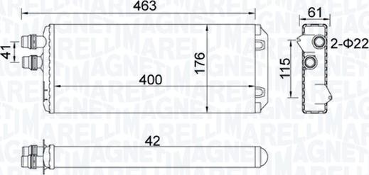 Magneti Marelli 350218325000 - Siltummainis, Salona apsilde autodraugiem.lv