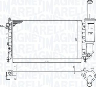 Magneti Marelli 350213902000 - Radiators, Motora dzesēšanas sistēma autodraugiem.lv