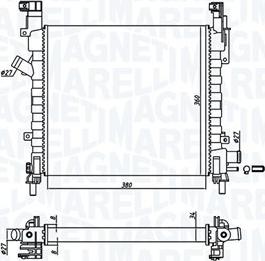 Magneti Marelli 350213924000 - Radiators, Motora dzesēšanas sistēma autodraugiem.lv