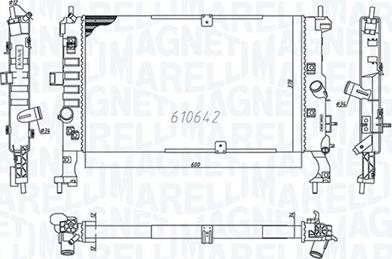 Magneti Marelli 350213972000 - Radiators, Motora dzesēšanas sistēma autodraugiem.lv