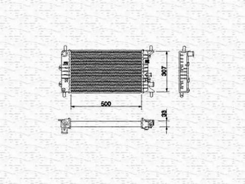 Magneti Marelli 350213493000 - Radiators, Motora dzesēšanas sistēma autodraugiem.lv