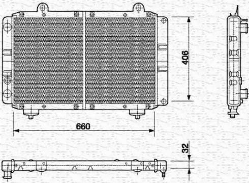 Magneti Marelli 350213453000 - Radiators, Motora dzesēšanas sistēma autodraugiem.lv