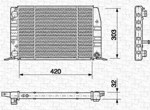 Magneti Marelli 350213404000 - Radiators, Motora dzesēšanas sistēma autodraugiem.lv