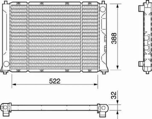 Magneti Marelli 350213414000 - Radiators, Motora dzesēšanas sistēma autodraugiem.lv