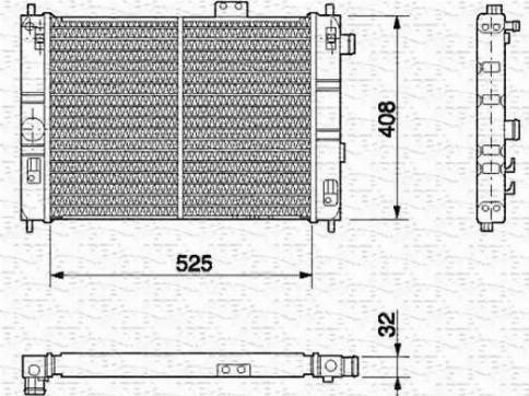 Magneti Marelli 350213593000 - Radiators, Motora dzesēšanas sistēma autodraugiem.lv