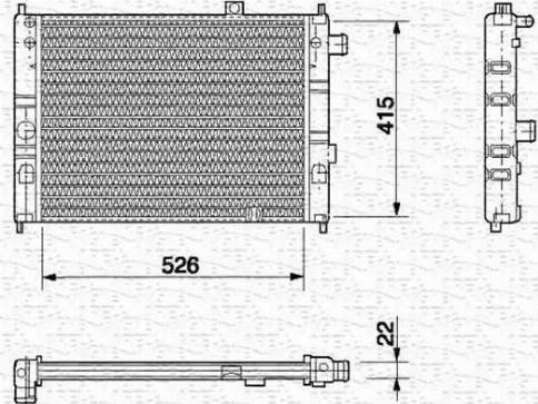 Magneti Marelli 350213559000 - Radiators, Motora dzesēšanas sistēma autodraugiem.lv