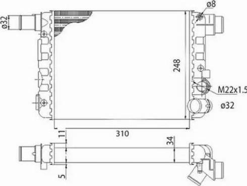 Magneti Marelli 350213500003 - Radiators, Motora dzesēšanas sistēma autodraugiem.lv