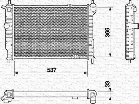 Magneti Marelli 350213584000 - Radiators, Motora dzesēšanas sistēma autodraugiem.lv