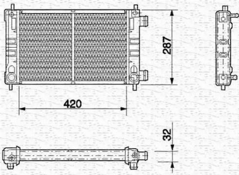 Magneti Marelli 350213580000 - Radiators, Motora dzesēšanas sistēma autodraugiem.lv