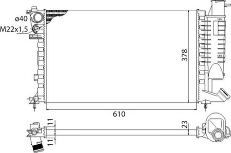 Magneti Marelli 350213522003 - Radiators, Motora dzesēšanas sistēma autodraugiem.lv