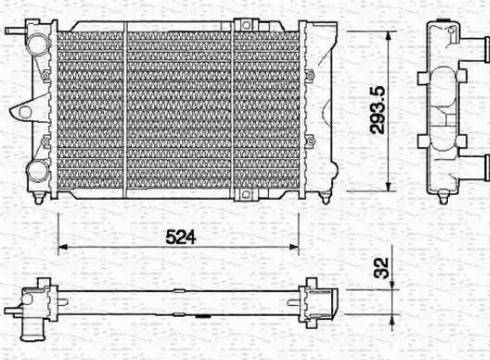 Magneti Marelli 350213651000 - Radiators, Motora dzesēšanas sistēma autodraugiem.lv