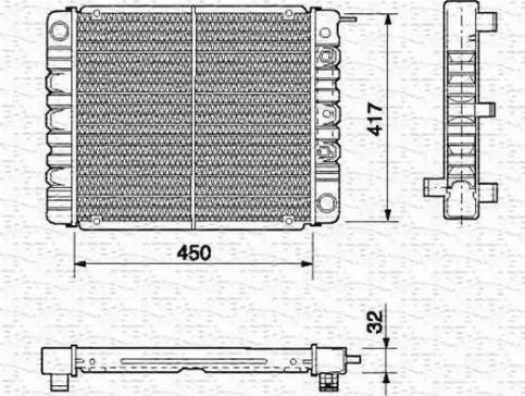 Magneti Marelli 350213664000 - Radiators, Motora dzesēšanas sistēma autodraugiem.lv