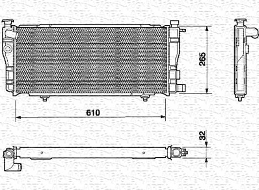 Magneti Marelli 350213604000 - Radiators, Motora dzesēšanas sistēma autodraugiem.lv