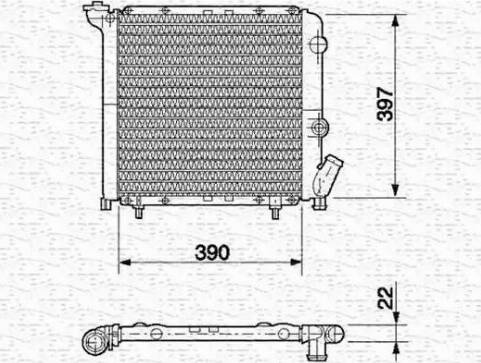 Magneti Marelli 350213615000 - Radiators, Motora dzesēšanas sistēma autodraugiem.lv