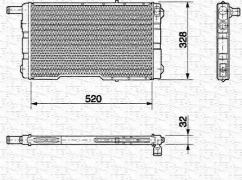 Magneti Marelli 350213635000 - Radiators, Motora dzesēšanas sistēma autodraugiem.lv