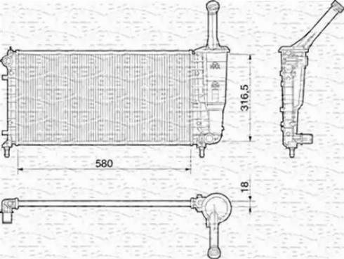 Magneti Marelli 350213010000 - Radiators, Motora dzesēšanas sistēma autodraugiem.lv