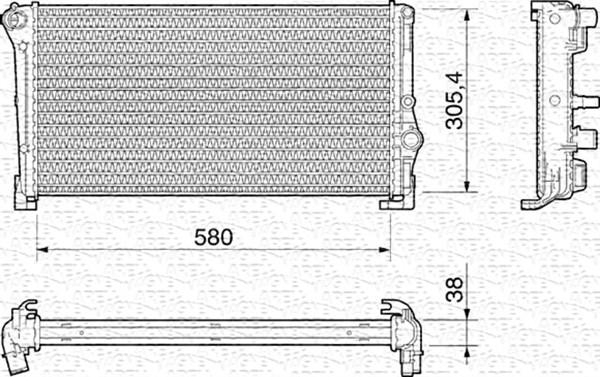 Magneti Marelli 350213012000 - Radiators, Motora dzesēšanas sistēma autodraugiem.lv