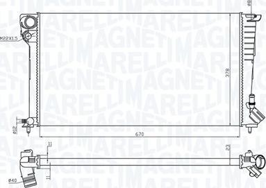 Magneti Marelli 350213199700 - Radiators, Motora dzesēšanas sistēma autodraugiem.lv